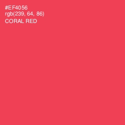 #EF4056 - Coral Red Color Image